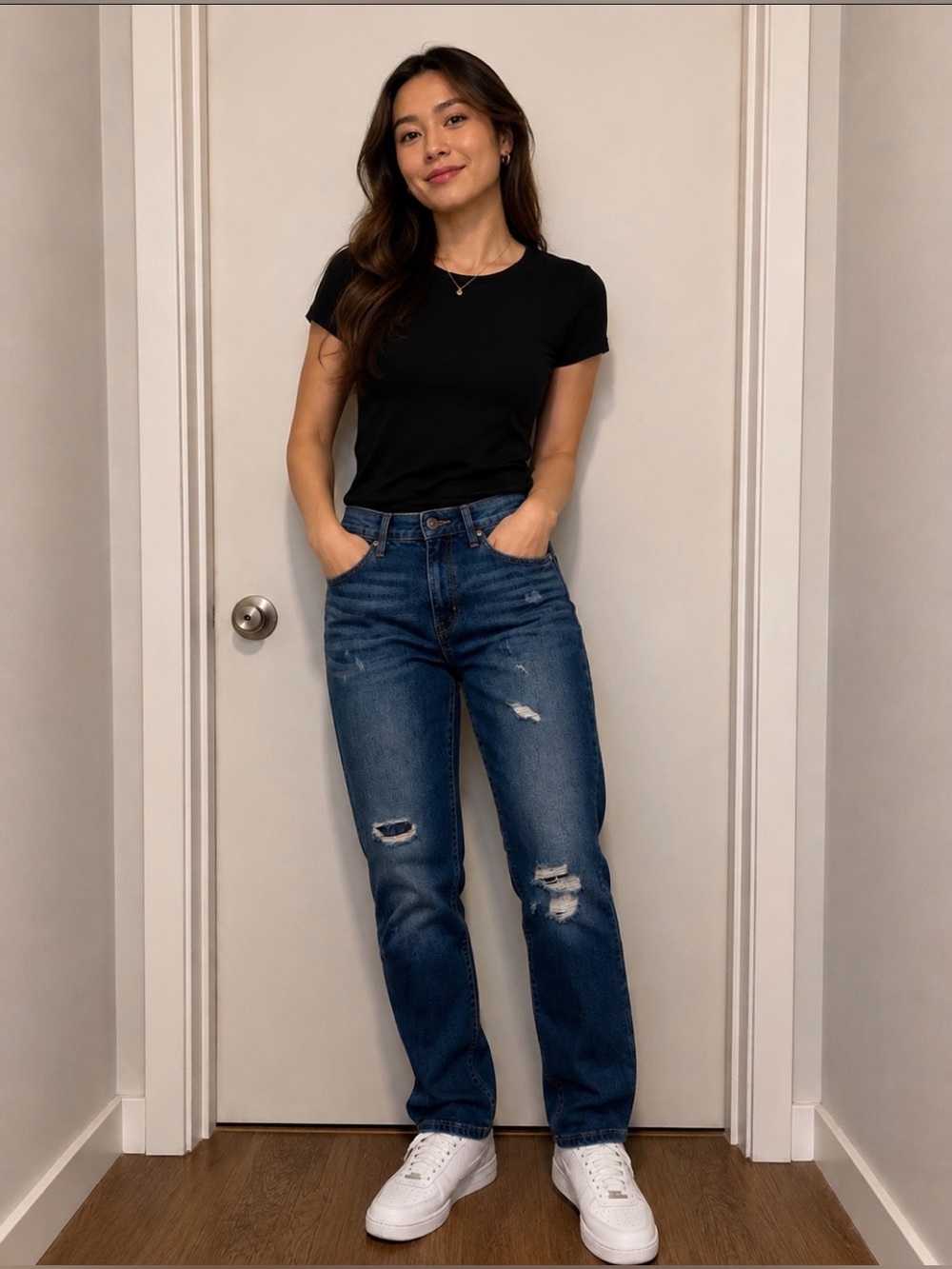 William Rast High-Rise ankle Distressed Jeans - Indigo Blue